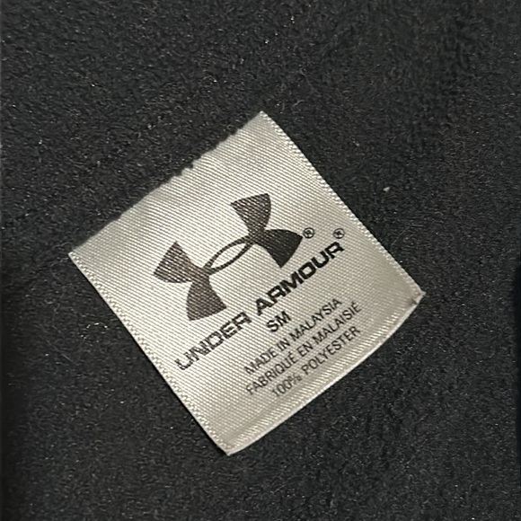 thin black fleece Under Armour pullover size small - Picture 3 of 3